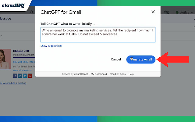 CloudHQ ChatGPT for Gmail