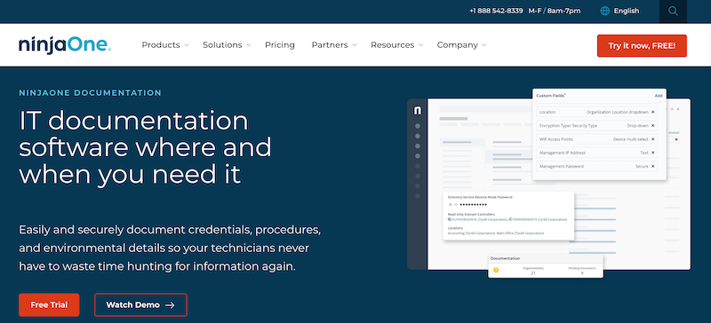 IT documentation software- NinjaOne