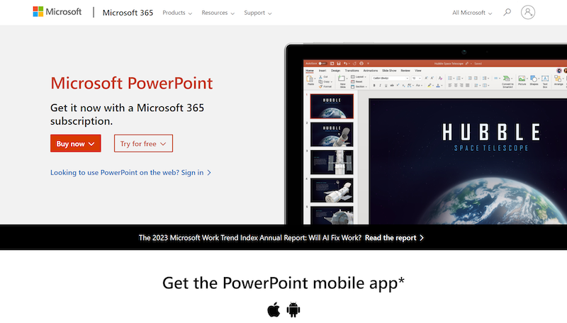 Microsoft PowerPoint - tools for instructional design