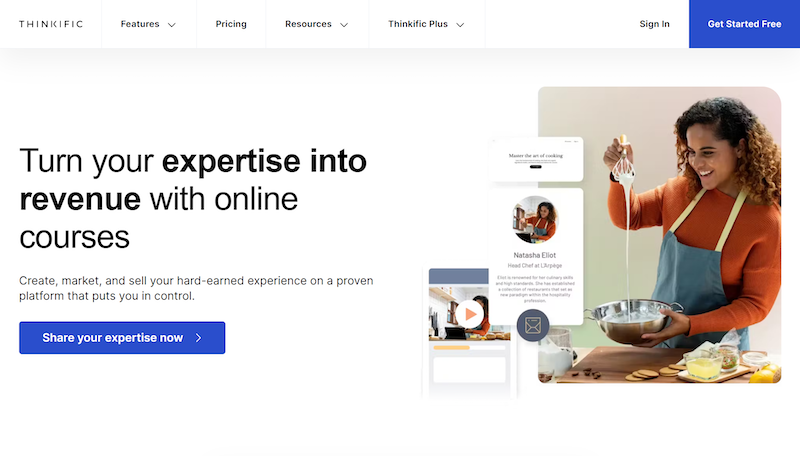 Thinkific - tools for instructional design