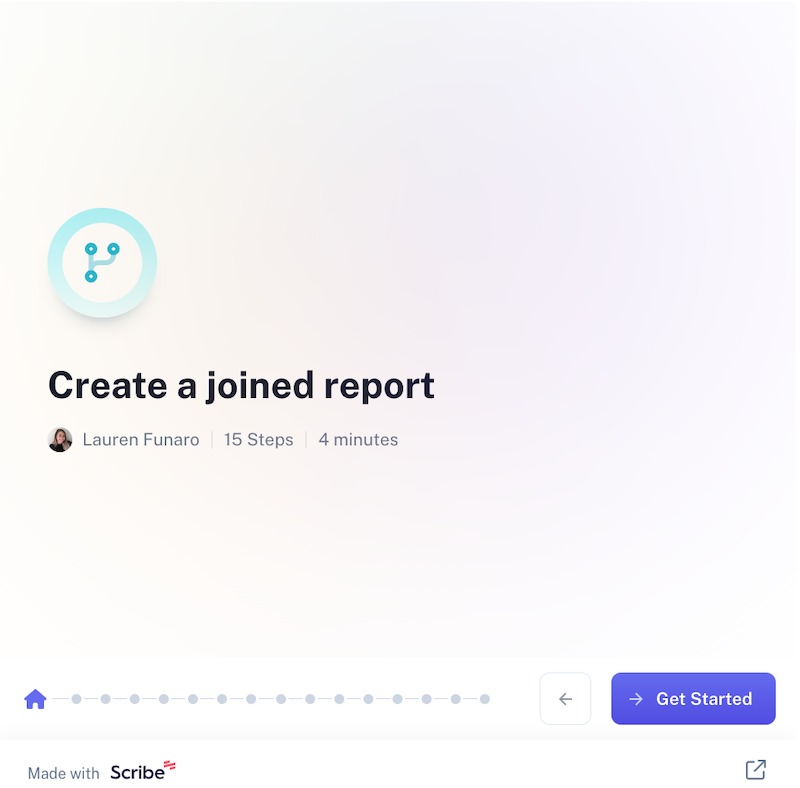 Create a joined report: Process Management Lifecycle